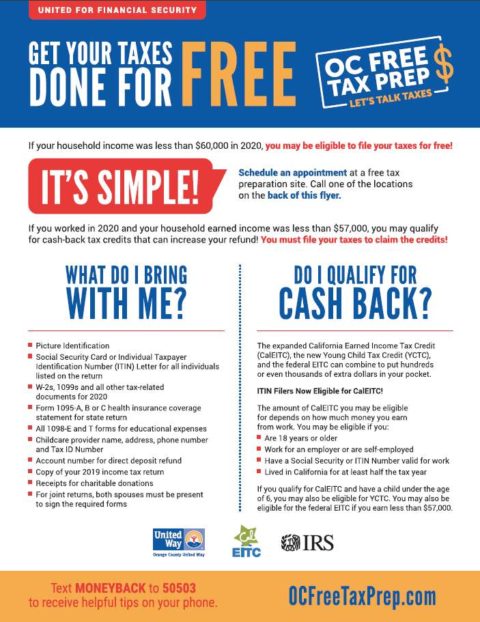 Get Your Taxes Done For Free! - Community Action Partnership of Orange ...